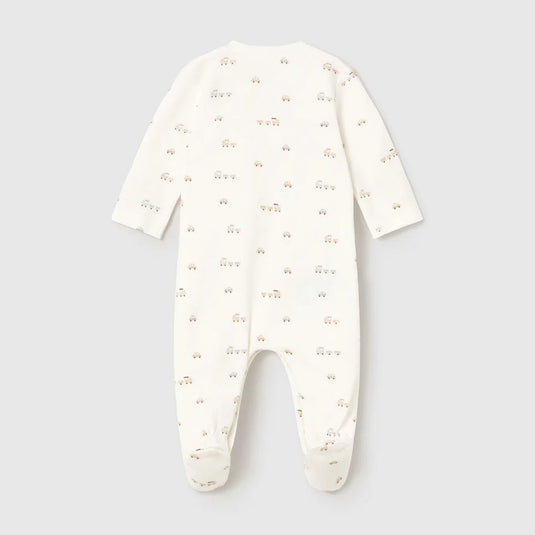 Mameluco manga larga diseño estampado para bebé, pijama con cuello redondo, cierre con botones a presión en la parte delantera, botones a presión en la entrepierna para facilitar la puesta de la prenda - Mayoral