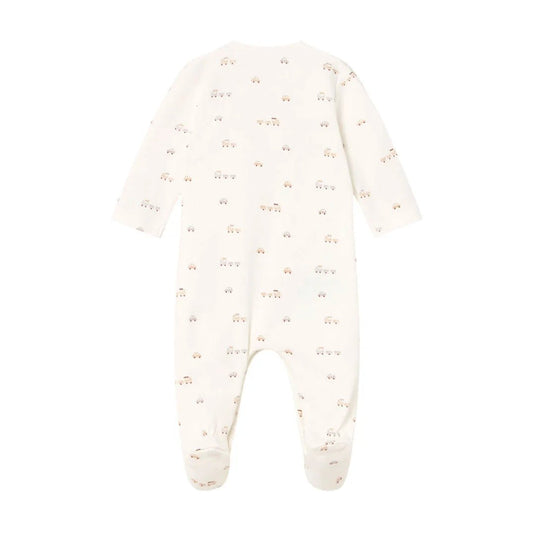 Mameluco manga larga diseño estampado para bebé, pijama con cuello redondo, cierre con botones a presión en la parte delantera, botones a presión en la entrepierna para facilitar la puesta de la prenda - Mayoral