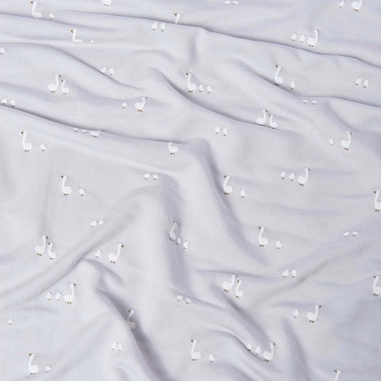 Manta color gris con estampado de cisnes para bebé - Mayoral