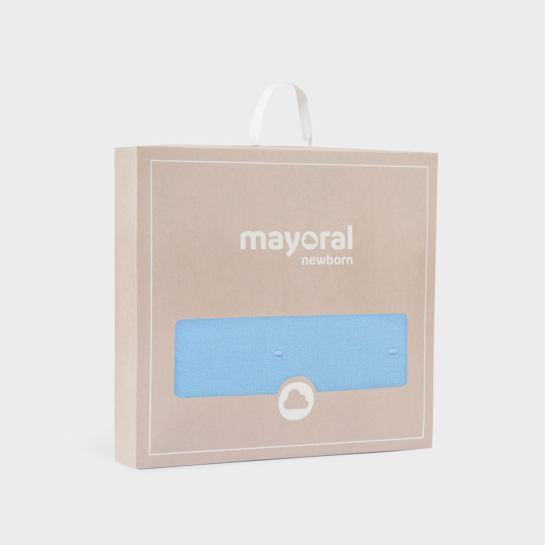 Manta tejida con diseño bordado 100% en algodón, diseño envolvente en punto suave que ofrece confort al bebé en sus momentos de descanso, material suave e hipoalergénico, delicado al contacto con la piel - Mayoral