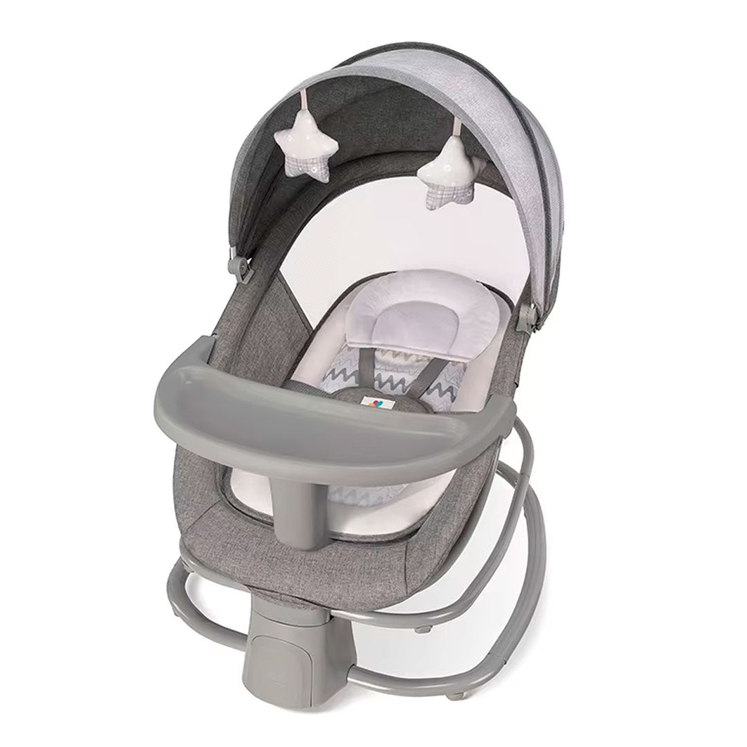 Silla mecedora eléctrica 2.0 multifuncional 4 en 1 , con conexión Bluetooth, velocidades ajustables, posiciones de reclinado, temporizador y melodías pregrabadas - Mastela