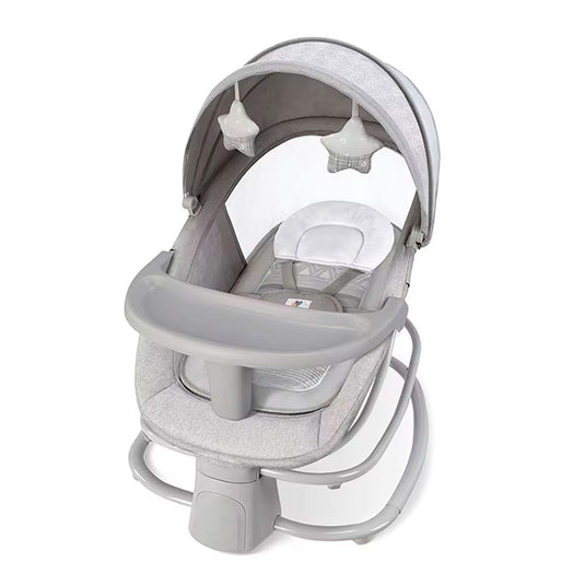 Silla mecedora eléctrica  2.0 multifuncional 4 en 1 , con conexión Bluetooth, velocidades ajustables, posiciones de reclinado, temporizador y melodías pregrabadas - Mastela