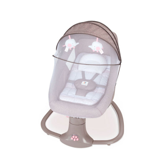 Silla mecedora eléctrica con velocidades, temporizador, mosquitero, música y móviles - Mastela