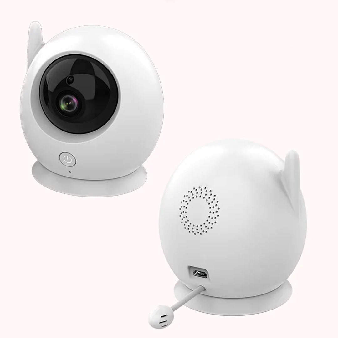 Monitor de 360° para bebé, con pantalla LCD HD de 4,3 Pulgadas, audio bidireccional, monitoreo de temperatura interior y melodías de cuna