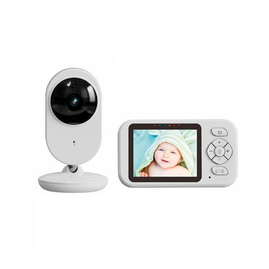 Monitor de 2,8" con cámara para bebés, monitor con zoom digital 4X, modo VOX con audio bidireccional, melodías de cuna, modo ECO para ahorro de energía con funcionamiento solo por voz y función de visión nocturna