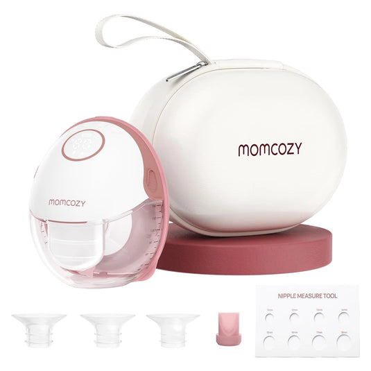 Extractor de leche individual manos libres M6, color rojo - Momcozy