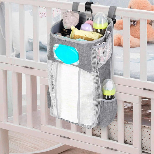 Organizador de pañales con compartimientos para bebé y alto almacenamiento