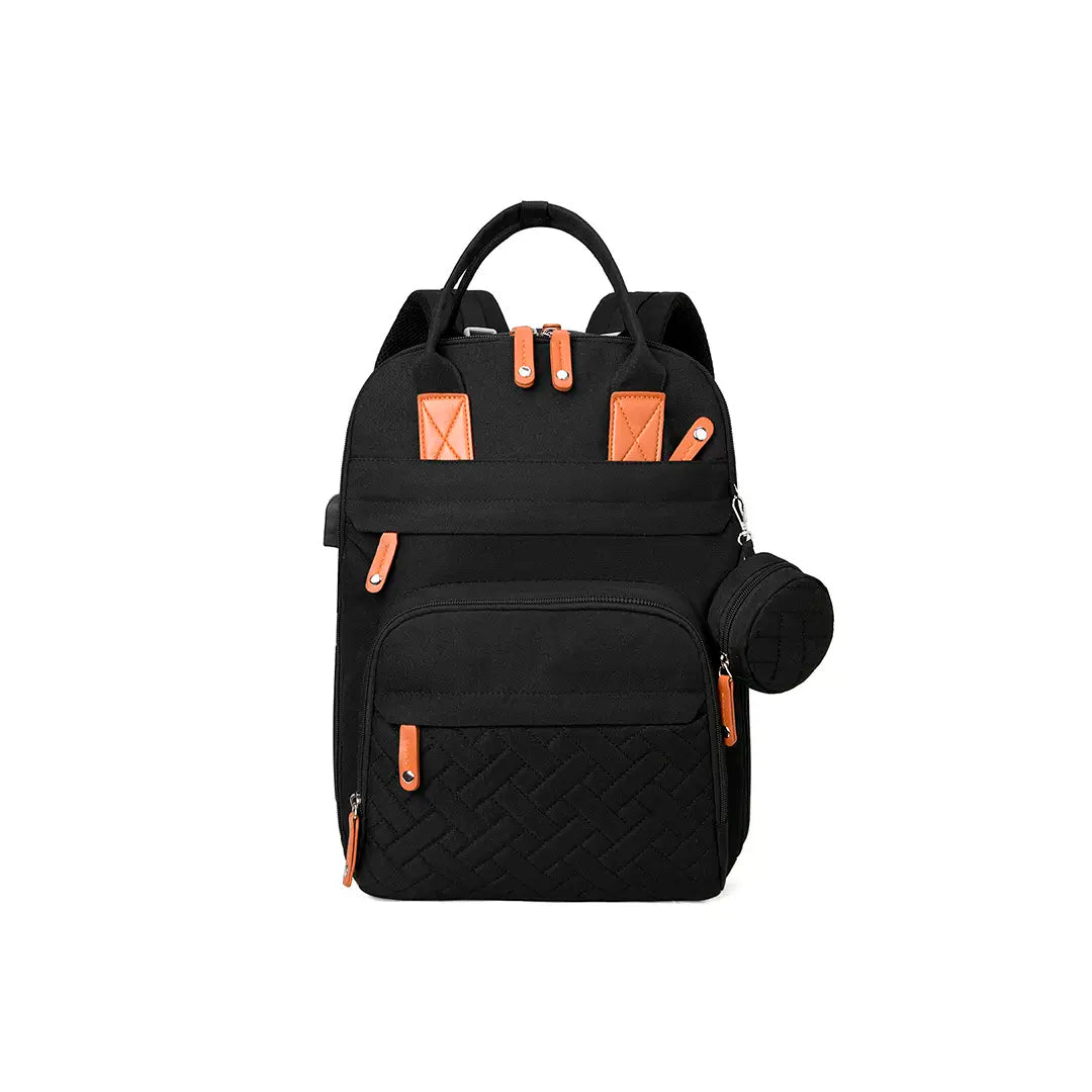 Pañalera tipo morral de gran capacidad, con bolsillos térmicos y cambiador portátil impermeable