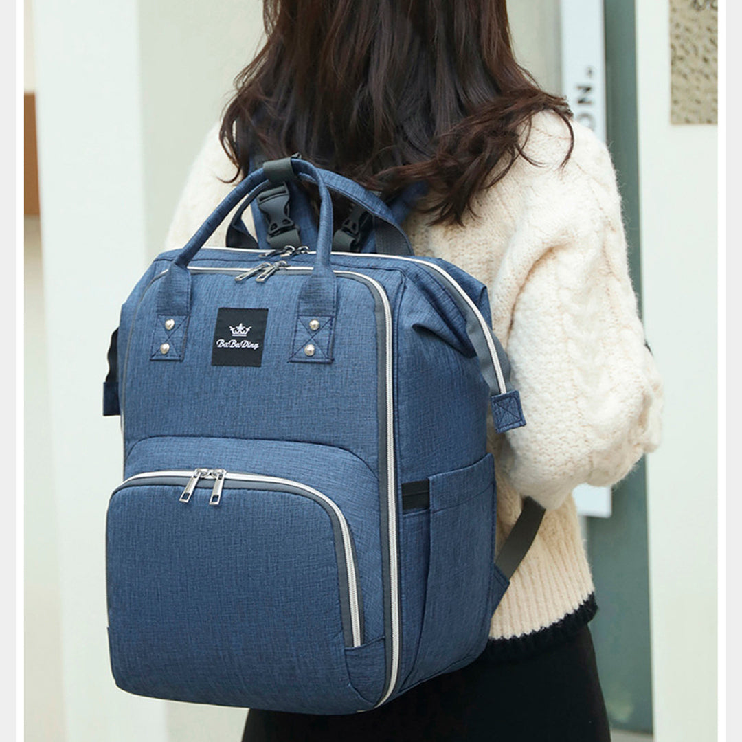 BaBuDing - pañalera tipo morral, unisex, de gran capacidad y con soporte para coche.
