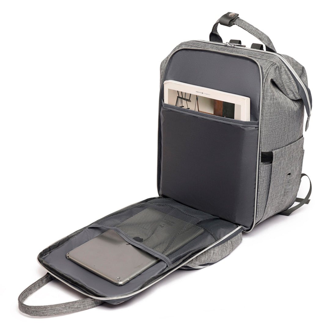 BaBuDing - pañalera tipo morral, unisex, de gran capacidad y con soporte para coche.