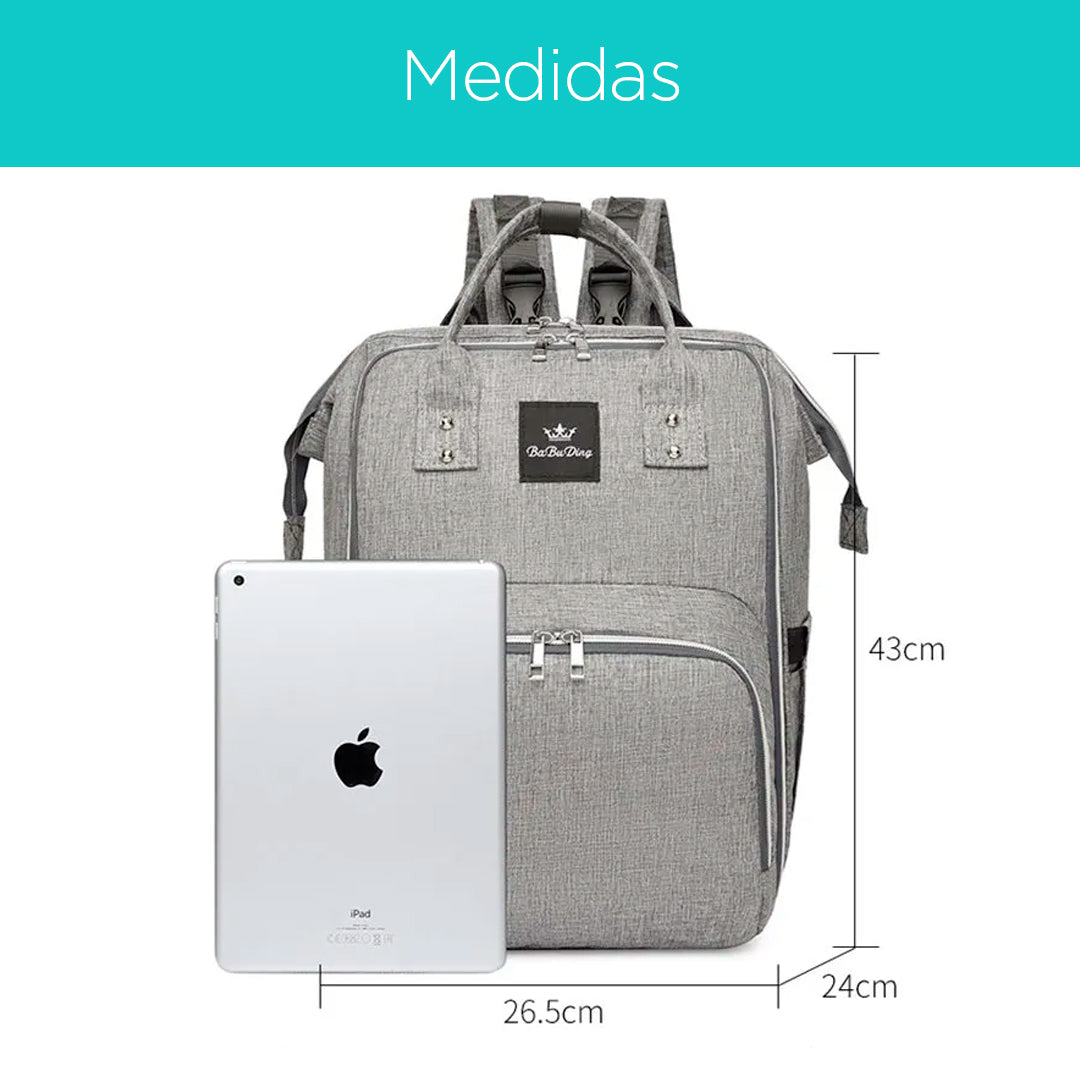 BaBuDing - pañalera tipo morral, unisex, de gran capacidad y con soporte para coche.