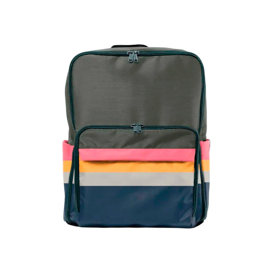 Pañalera morral multifuncional con diseños estampados, con múltiples compartimientos ideales para todo lo del bebé y espacios muy prácticos para los padres, hecha en 50% lona reciclada hecha en Colombia - ANTO