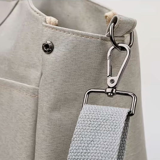 Pañalera bolso con cambiador y cartuchera, multifuncional, amplio almacenamiento, bolsillos independientes, con correa para ajuste lateral, hecha en material impermeable