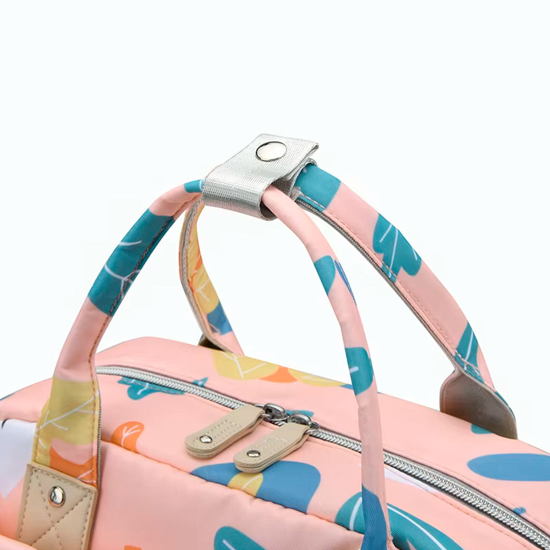 Pañalera con diseño estampado con monedero Duoduoya, de buena capacidad de almacenamiento, múltiples compartimientos, hecha en tela de poliéster Oxford resistente e impermeable