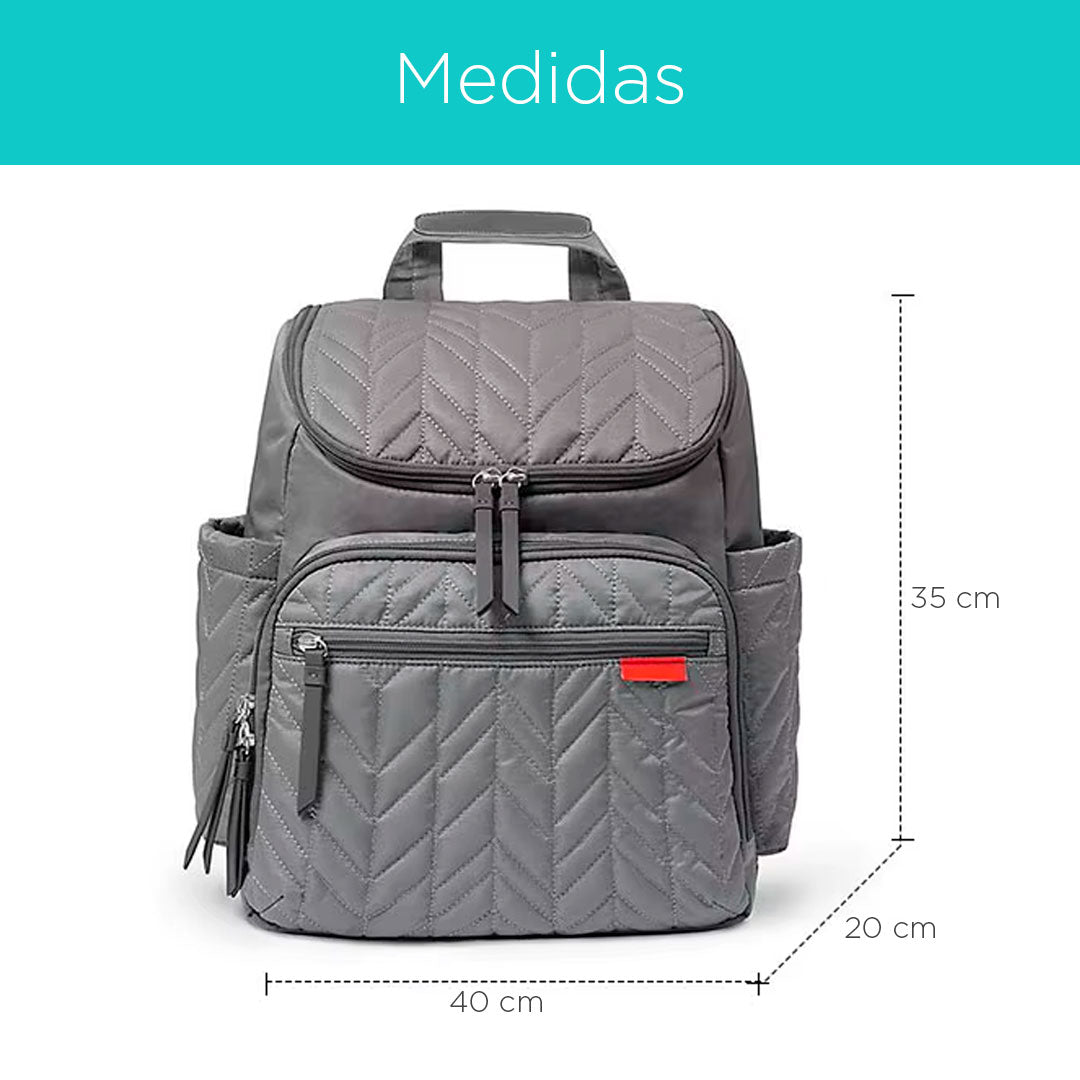 Pañalera morral multifuncional con solapa bordada, con cambiador portátil, de gran capacidad, correas ajustables, bolsillos térmicos, correitas para colgar del coche, hecha en material resistente