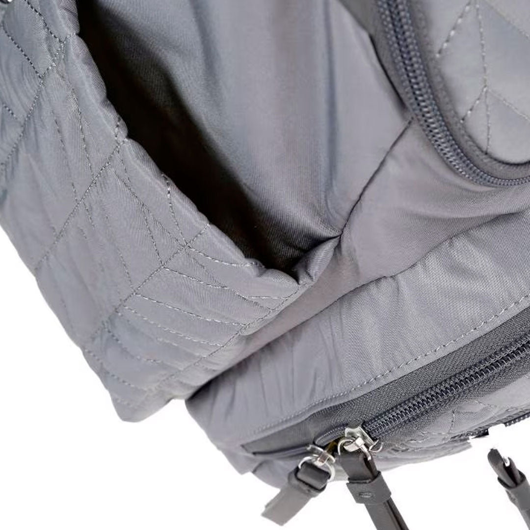 Pañalera morral multifuncional con solapa bordada, con cambiador portátil, de gran capacidad, correas ajustables, bolsillos térmicos, correitas para colgar del coche, hecha en material resistente