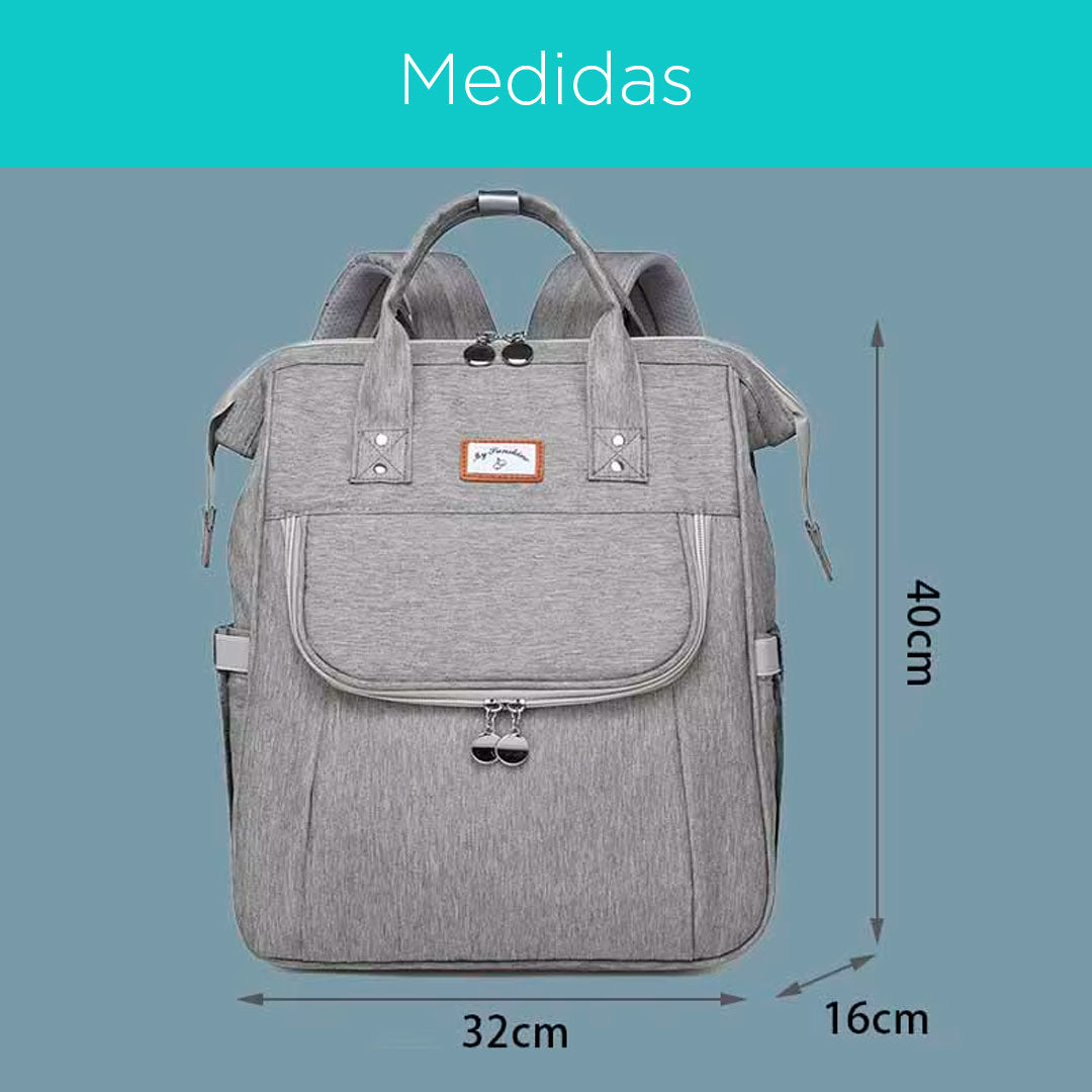 Pañalera My Sunshine tipo morral con cambiador trasero, bolso multifuncional, de gran capacidad de almacenamiento, con bolsillos térmicos