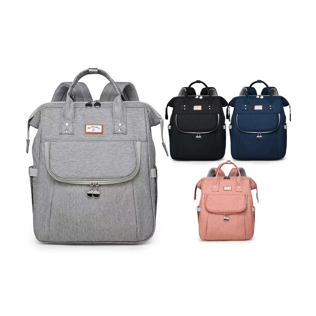 Pañalera My Sunshine tipo morral con cambiador trasero, bolso multifuncional, de gran capacidad de almacenamiento, con bolsillos térmicos