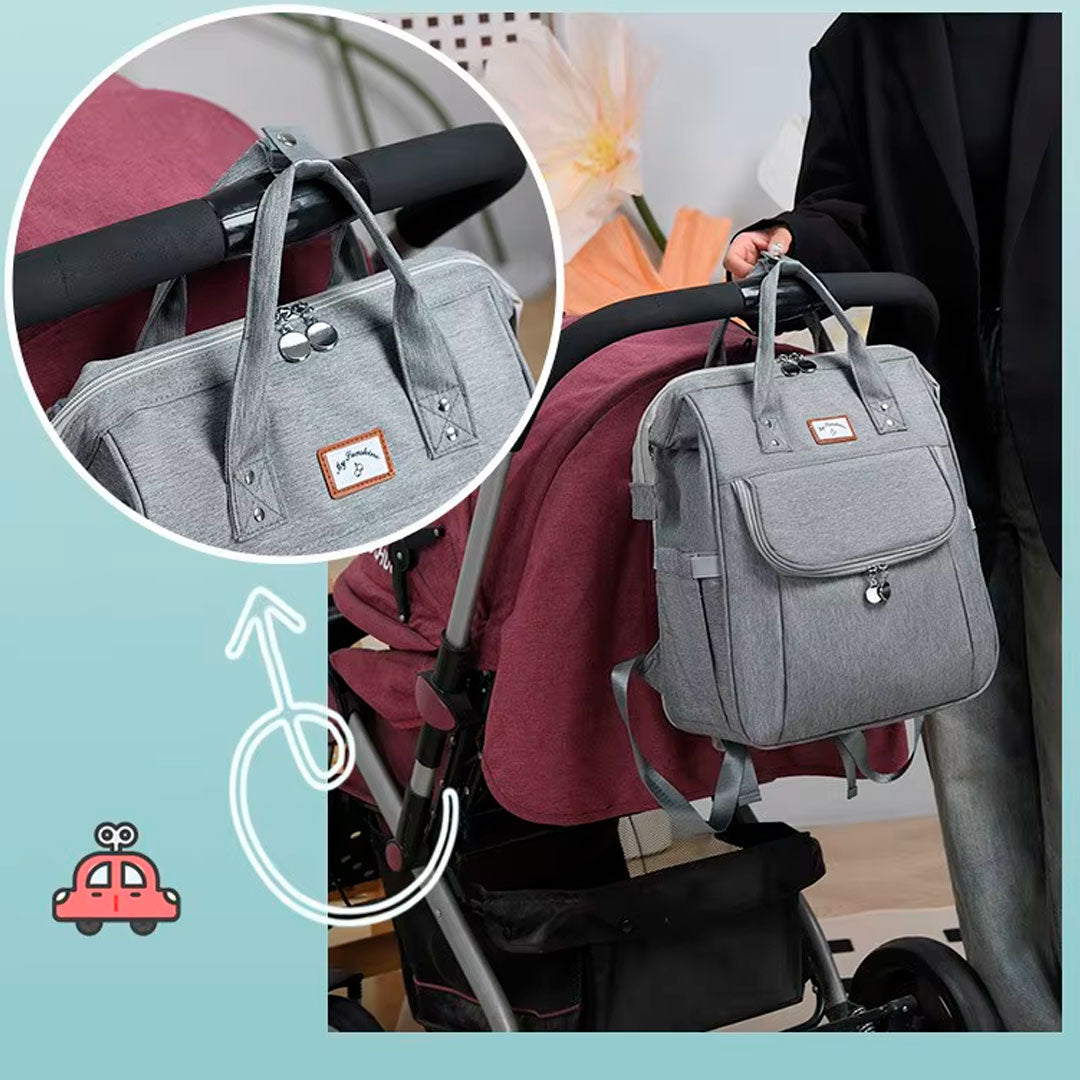 Pañalera My Sunshine tipo morral con cambiador trasero, bolso multifuncional, de gran capacidad de almacenamiento, con bolsillos térmicos