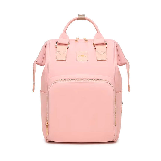 Pañalera morral Qixitu multifuncional de múltiples bolsillos, de buena capacidad de almacenamiento, varias divisiones de compartimientos para organizar, con bolsillos térmicos para teteros