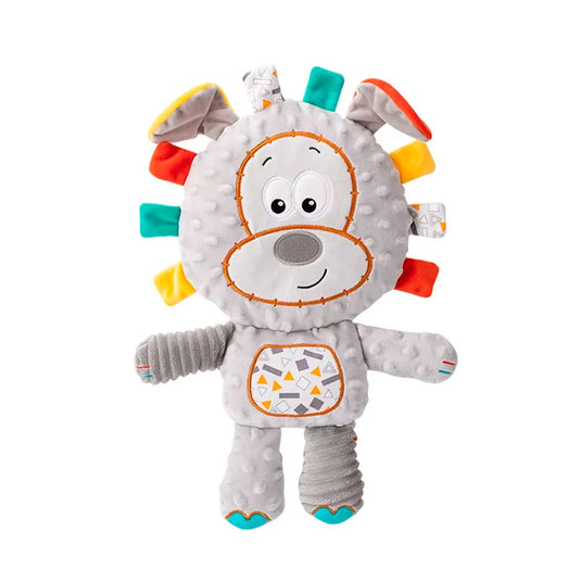 Peluche multisensorial con diseño de animalitos para bebé, hecho en material resistente, suave e hipoalergénico, juguete de apego con distintas texturas, cascabel