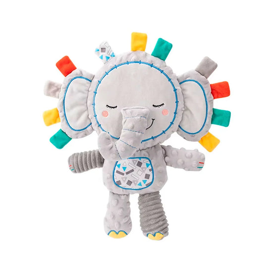 Peluche multisensorial con diseño de animalitos para bebé, hecho en material resistente, suave e hipoalergénico, juguete de apego con distintas texturas, cascabel