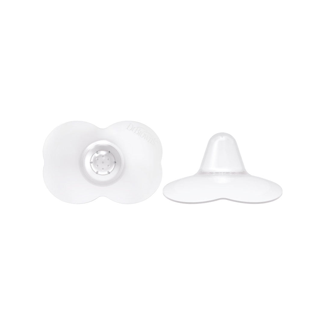 Pezoneras mariposa en silicona 100% libre de BPA, protectores de lactancia materna, con estuche para esterilizar y transportar, en material resistente y ligero, fáciles de asear - Dr Brown's