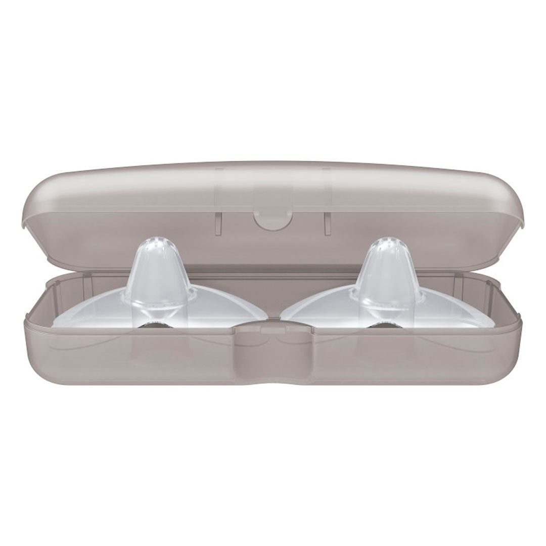 Pezoneras mariposa en silicona 100% libre de BPA, protectores de lactancia materna, con estuche para esterilizar y transportar, en material resistente y ligero, fáciles de asear - Dr Brown's