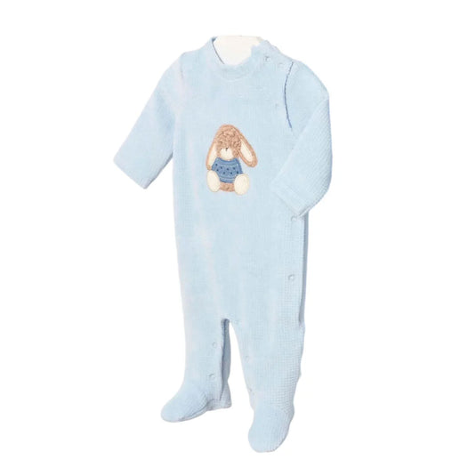 Pijama mameluco manga larga Conejitos para bebé, cuello redondo, cierre con botones a presión en la parte delantera, botones a presión en la entrepierna para facilitar la puesta, cálido tejido de algodón con tacto suave y aterciopelado - Mayoral