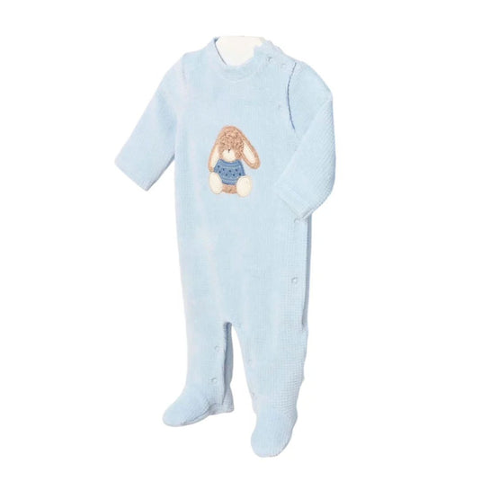 Pijama mameluco manga larga Conejitos para bebé, cuello redondo, cierre con botones a presión en la parte delantera, botones a presión en la entrepierna para facilitar la puesta, cálido tejido de algodón con tacto suave y aterciopelado - Mayoral