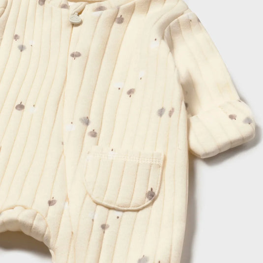 Pijama mameluco manga larga diseño arbolitos, para recién nacido, cuello redondo, cierre central delantero con cremallera oculta, diseño estampado, gran versatilidad por la neutralidad de sus tonos y su forma - Mayoral
