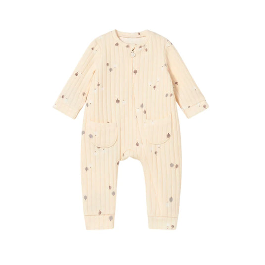 Pijama mameluco manga larga diseño arbolitos, para recién nacido, cuello redondo, cierre central delantero con cremallera oculta, diseño estampado, gran versatilidad por la neutralidad de sus tonos y su forma - Mayoral