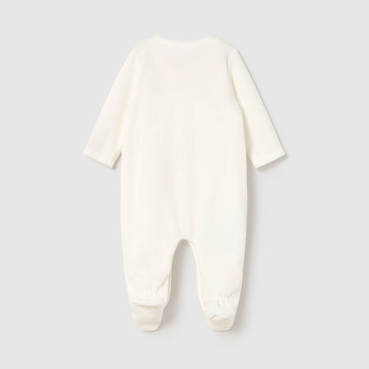 Pijama enteriza de manga larga para recién nacida, cuello redondo, cierre lateral con botones a presión, botones a presión en la entrepierna para facilitar la puesta de la prenda - Mayoral