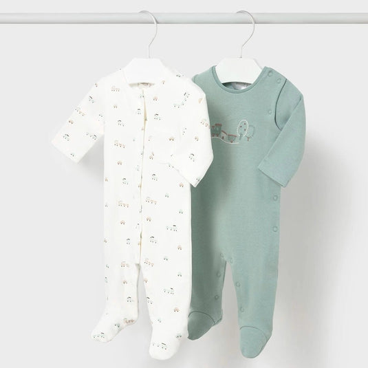 Pijama mameluco manga larga con diseño estampado, cuello redondo, cierre con botones a presión en la parte delantera, botones a presión en la entrepierna para facilitar la puesta de la prenda, diseño estampado - Mayoral