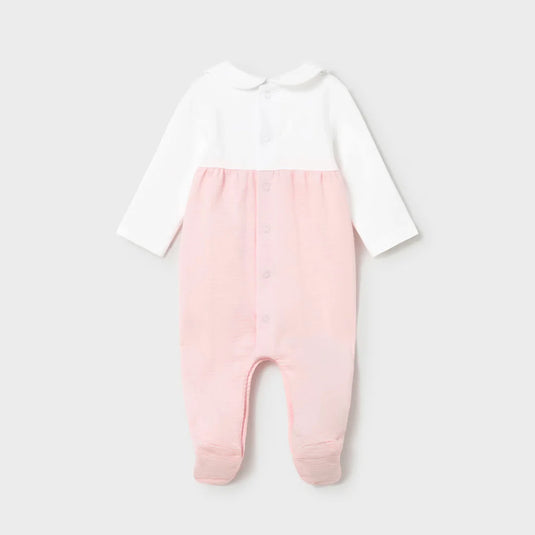Pijama de diseño enterizo color rosa para bebé - Mayoral