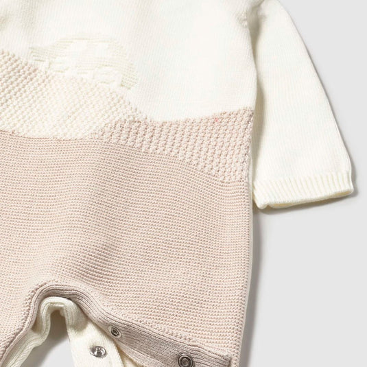 Pijama enteriza tejida manga larga para recién nacido, cuello redondo, botones a presión en la entrepierna para facilitar la puesta de la prenda, cierre con botones en la espalda para facilitar la puesta de la prenda, tejido de punto - Mayoral