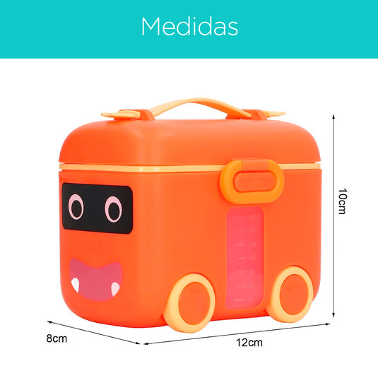 Portaleche Bus portátil, recipiente para leche de fórmula para bebés, contenedor de almacenamiento con sellado a prueba de humedad y cuchara dispensador