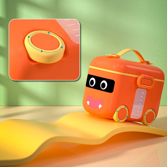 Portaleche Bus portátil, recipiente para leche de fórmula para bebés, contenedor de almacenamiento con sellado a prueba de humedad y cuchara dispensador
