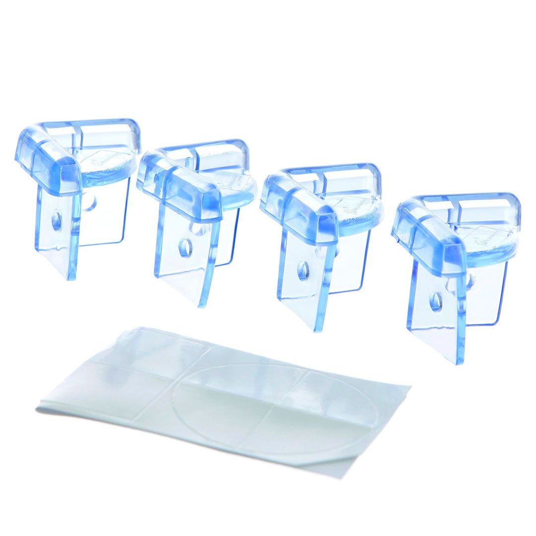 Paquete x4 protectores de esquinas para mesas, ideal para las esquinas agudas, fácil de instalar, diseño extrafuerte, material resistente no tóxico, con respaldo adhesivo - DreamBaby