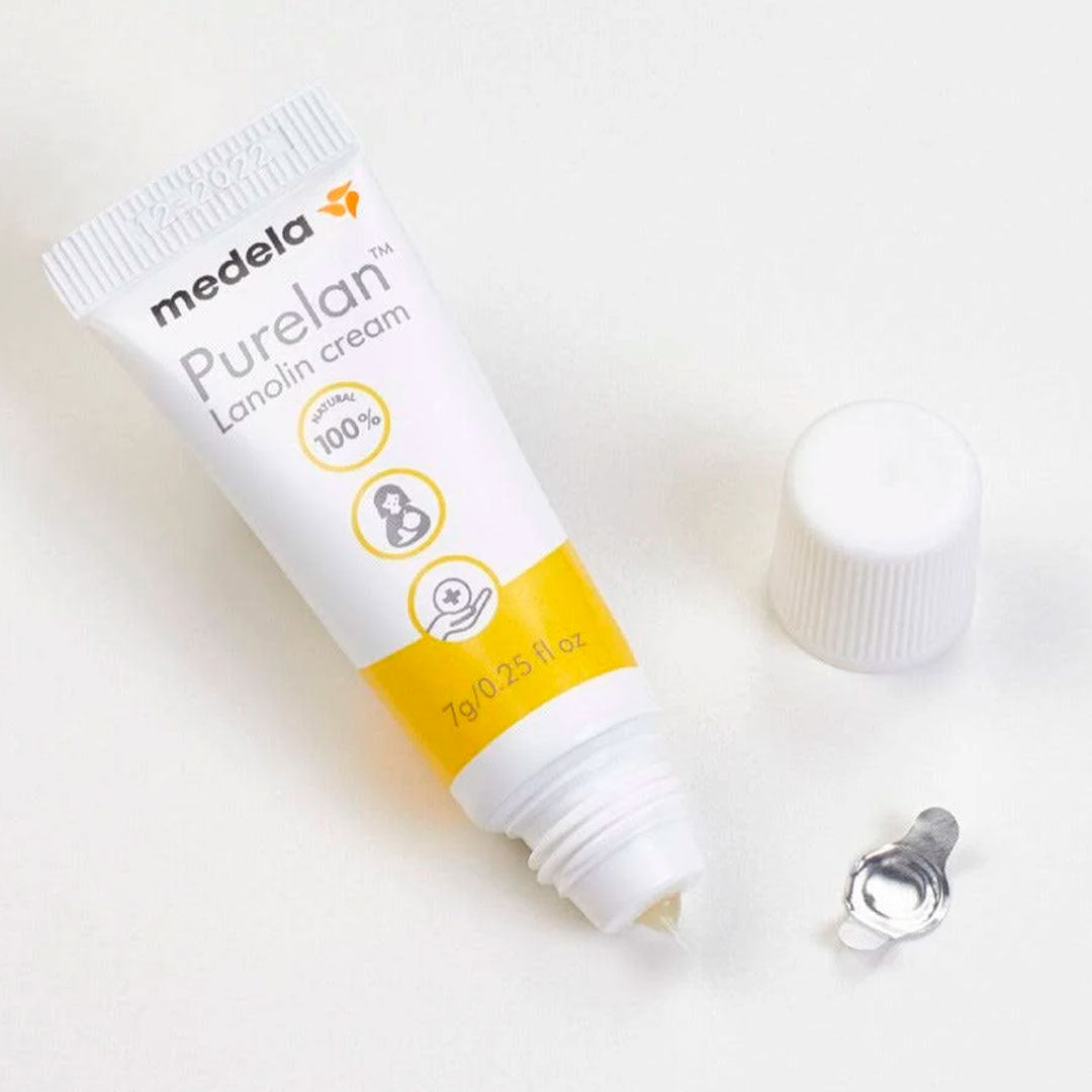 Crema de lanolina Purelan para pezones, de un solo ingrediente 100% natural sin aditivos ni fragancia añadida, dermatológicamente probada - Medela