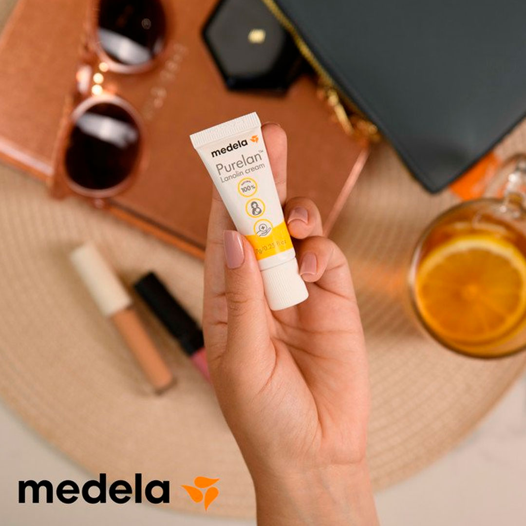Crema de lanolina Purelan para pezones, de un solo ingrediente 100% natural sin aditivos ni fragancia añadida, dermatológicamente probada - Medela
