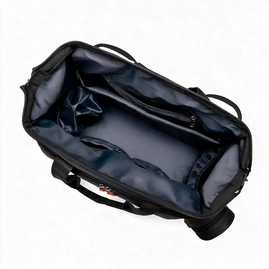 Pañalera bolso de mamá de gran capacidad, con panel tejido, cambiador, portachupos y correa de hombro.