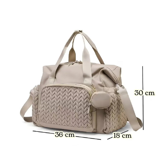 Pañalera bolso de mamá tipo bandolera de gran capacidad, multifuncional, ligera y con correa para el coche, disponible en varios colores