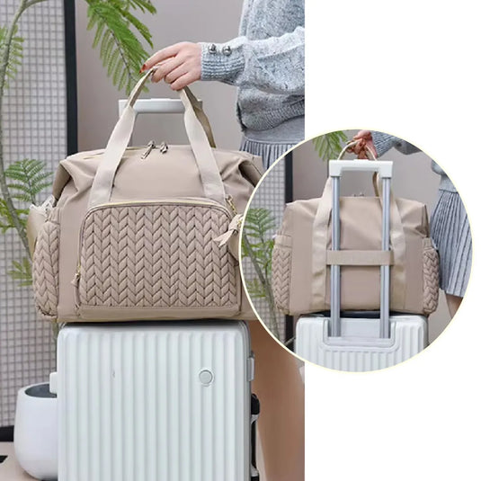 Pañalera bolso de mamá tipo bandolera de gran capacidad, multifuncional, ligera y con correa para el coche, disponible en varios colores
