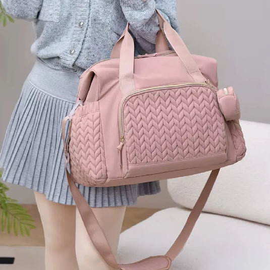 Pañalera bolso de mamá tipo bandolera de gran capacidad, multifuncional, ligera y con correa para el coche, disponible en varios colores