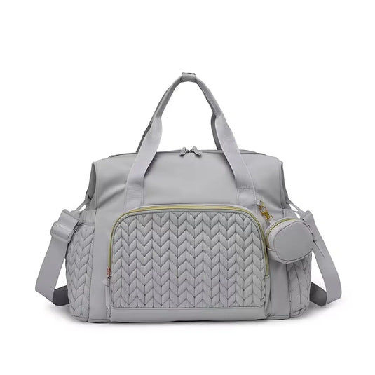 Pañalera bolso de mamá tipo bandolera de gran capacidad, multifuncional, ligera y con correa para el coche, disponible en varios colores