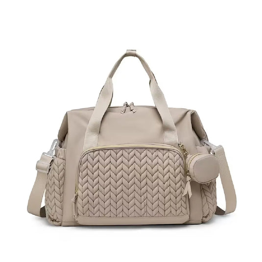 Pañalera bolso de mamá tipo bandolera de gran capacidad, multifuncional, ligera y con correa para el coche, disponible en varios colores