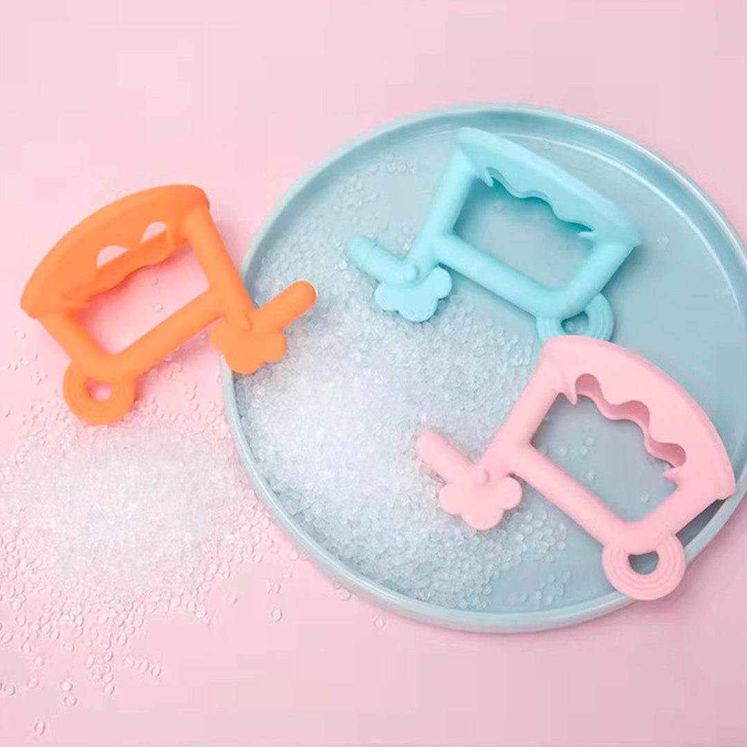 Mordedor rascaencias de silicona para bebés, con forma de caballo y estuche