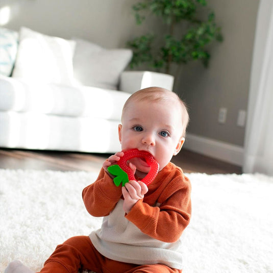 Rascaencias congelable en silicona 100% libre de BPA, mordedor en silicona suave para bebé, con texturas para estimulación táctil, formas y colores lúdicos, ideal para refrescar - Dr Brown's