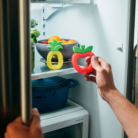 Rascaencias congelable en silicona 100% libre de BPA, mordedor en silicona suave para bebé, con texturas para estimulación táctil, formas y colores lúdicos, ideal para refrescar - Dr Brown's